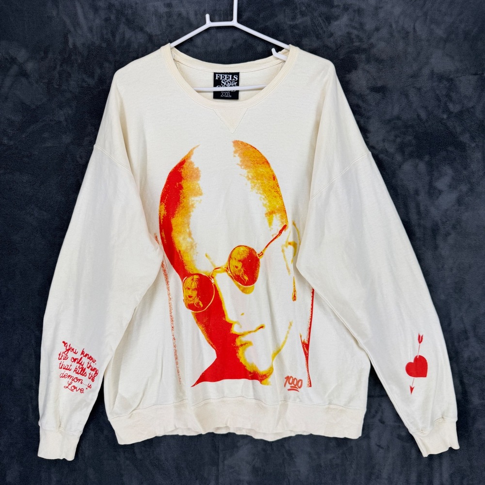 Feels So Good Natural Born Killers Mickey Knox Graphic‎ Sweatshirt Cream XL